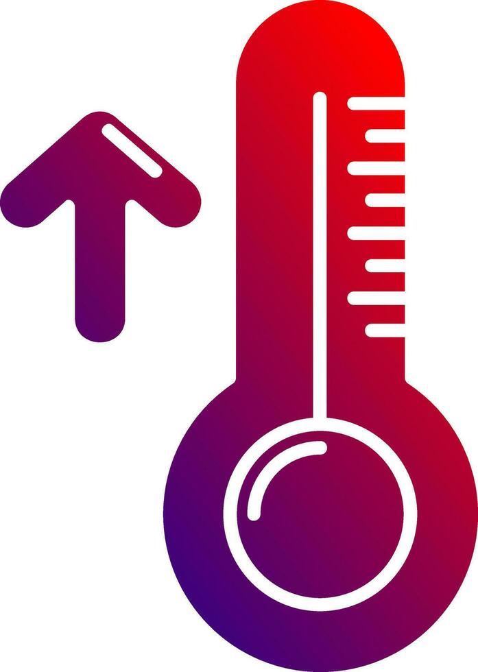 High temperature Solid Gradient Icon vector