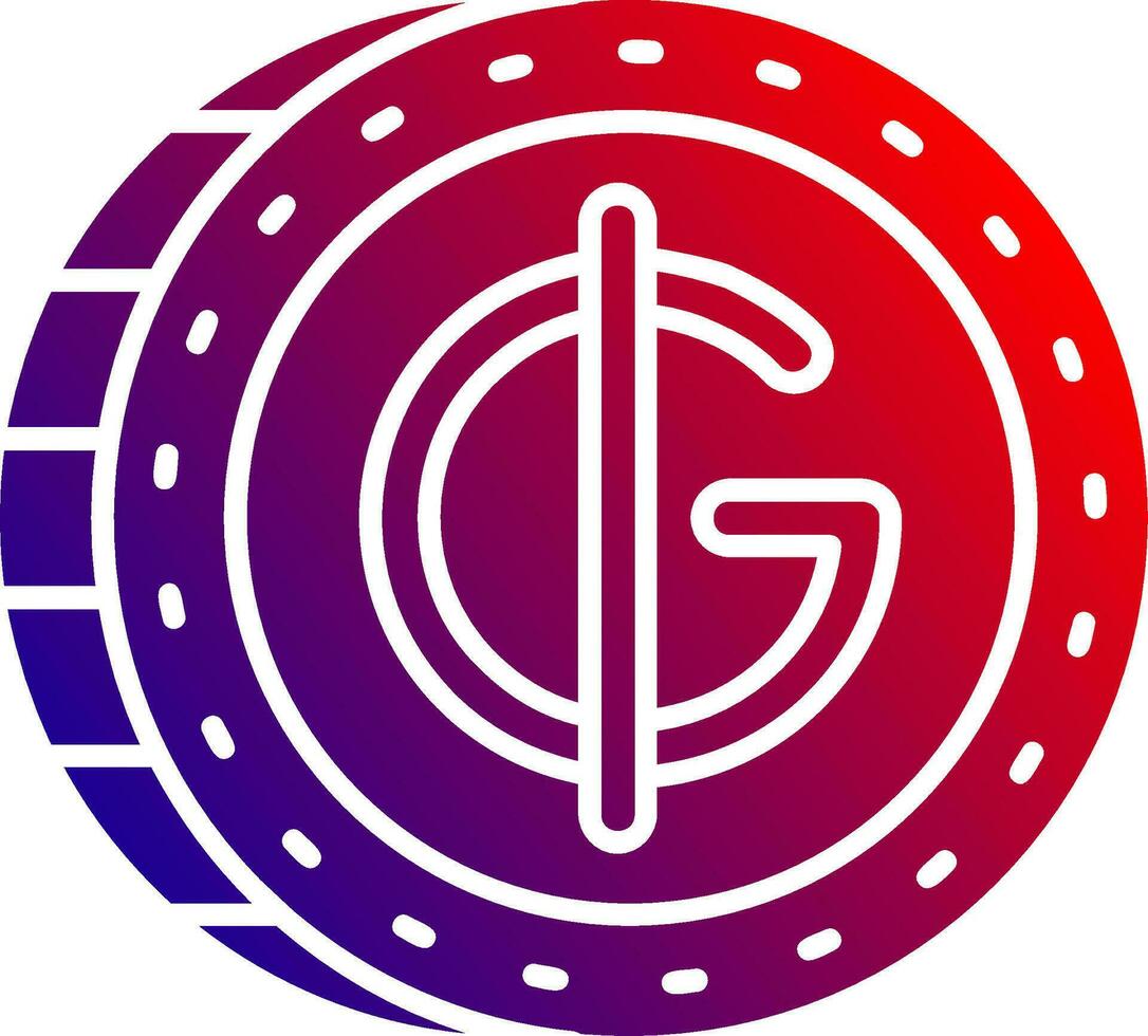 Guarani Solid Gradient Icon vector
