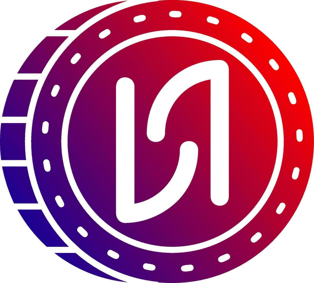 Shekel Solid Gradient Icon vector
