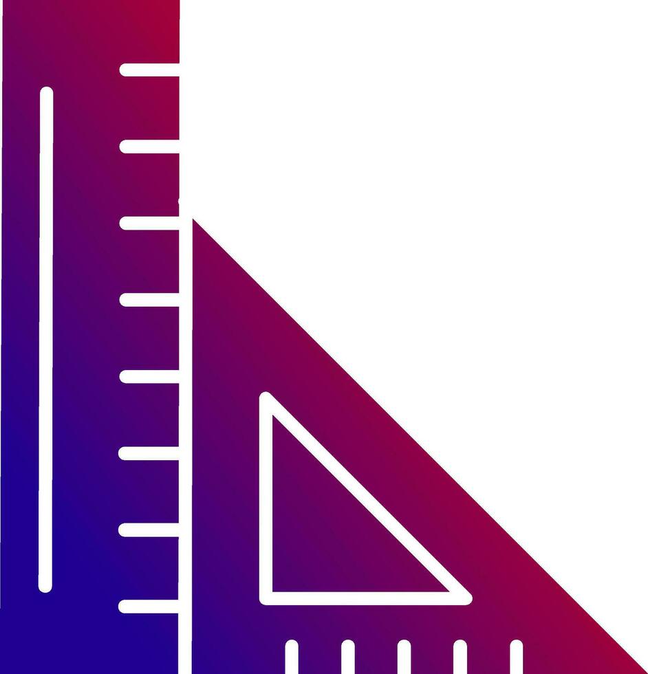 Ruler Solid Gradient Icon vector