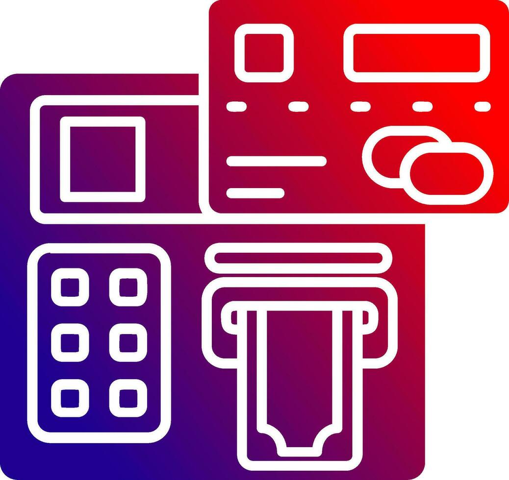 Atm Solid Gradient Icon vector