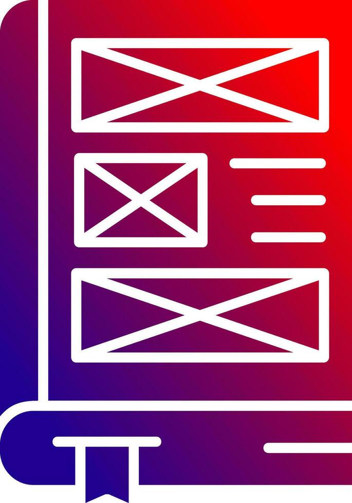 Cover Solid Gradient Icon vector