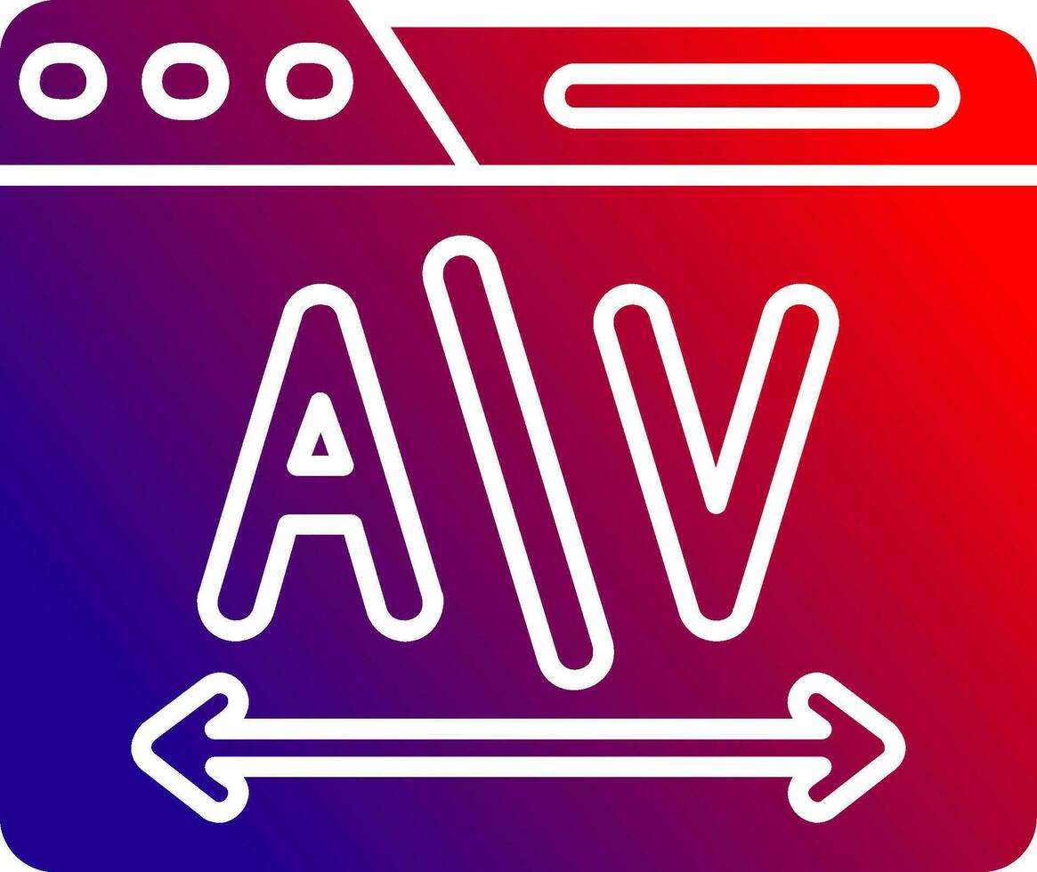 Kerning Solid Gradient Icon 36994307 Vector Art at Vecteezy