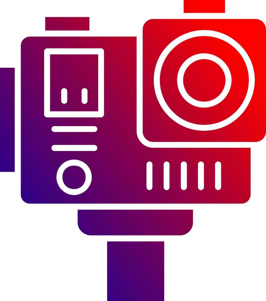 Action camera Solid Gradient Icon vector