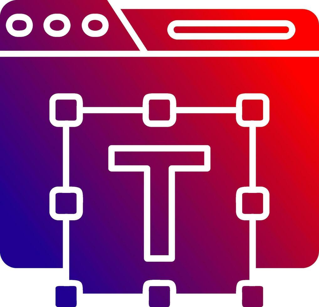 Typography Solid Gradient Icon vector