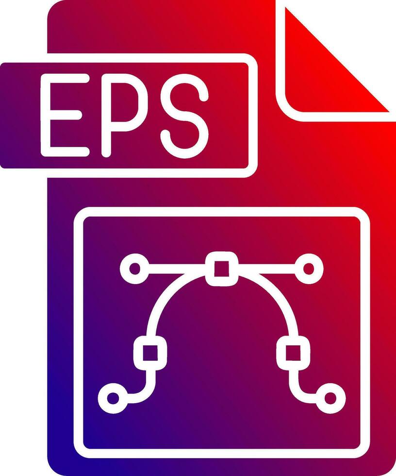 Eps file format Solid Gradient Icon vector