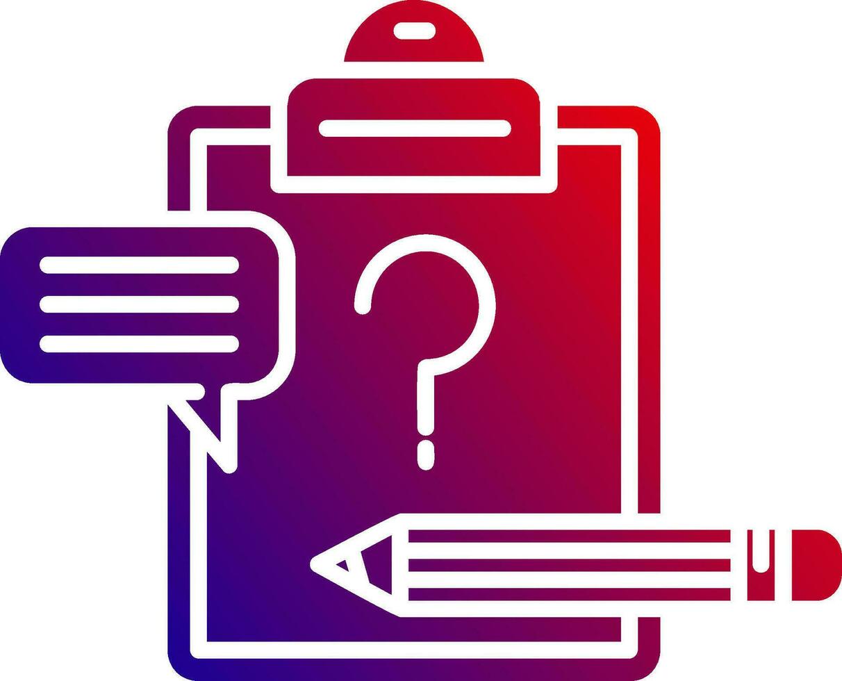 Briefing Solid Gradient Icon vector
