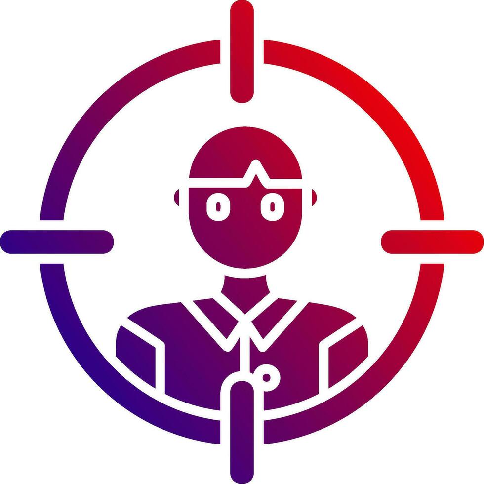 Target audience Solid Gradient Icon vector