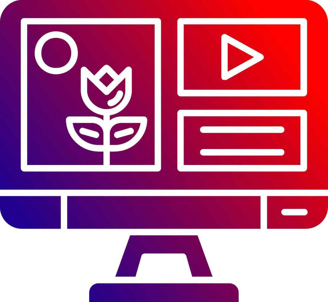 Mixed media Solid Gradient Icon vector