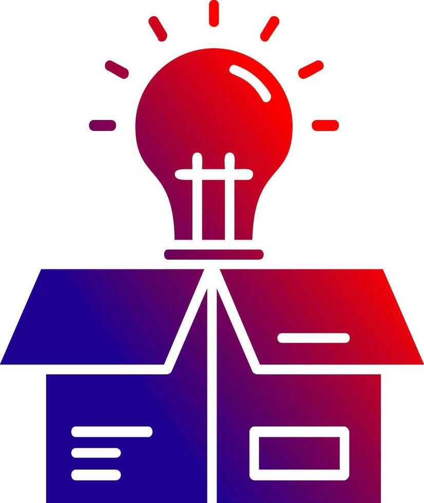 Think outside the box Solid Gradient Icon vector