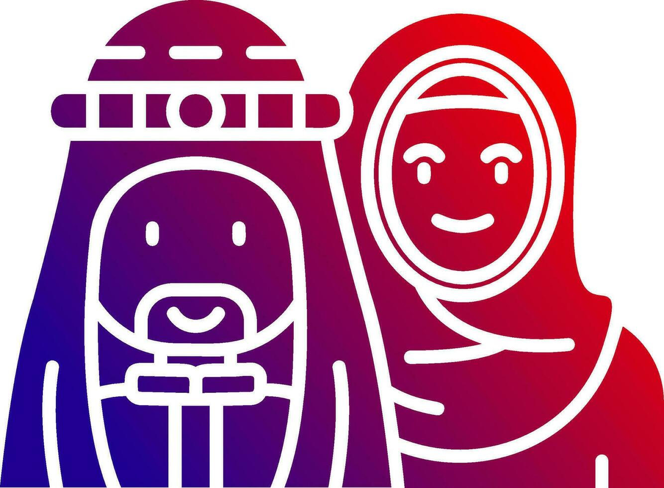 Muslim Solid Gradient Icon vector