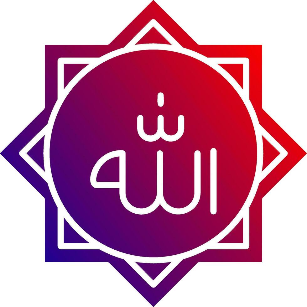Allah Solid Gradient Icon vector
