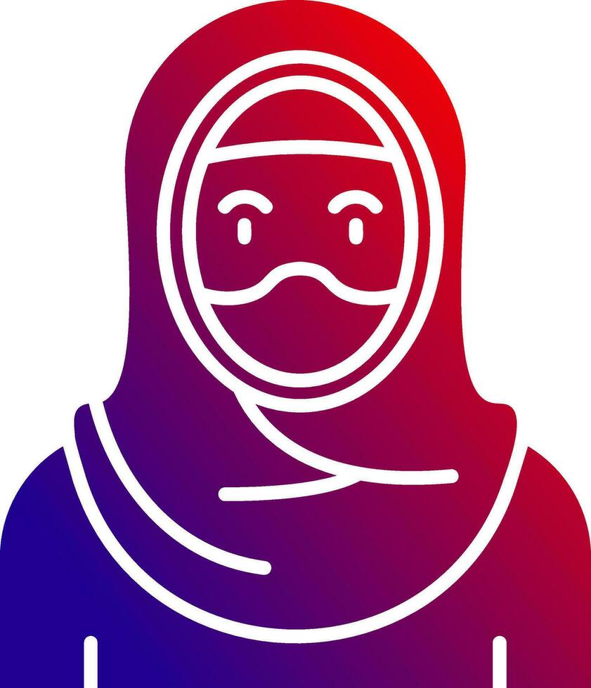 Muslim Solid Gradient Icon vector