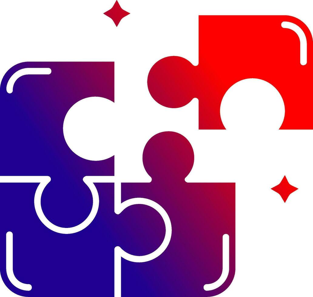 Puzzle Solid Gradient Icon vector