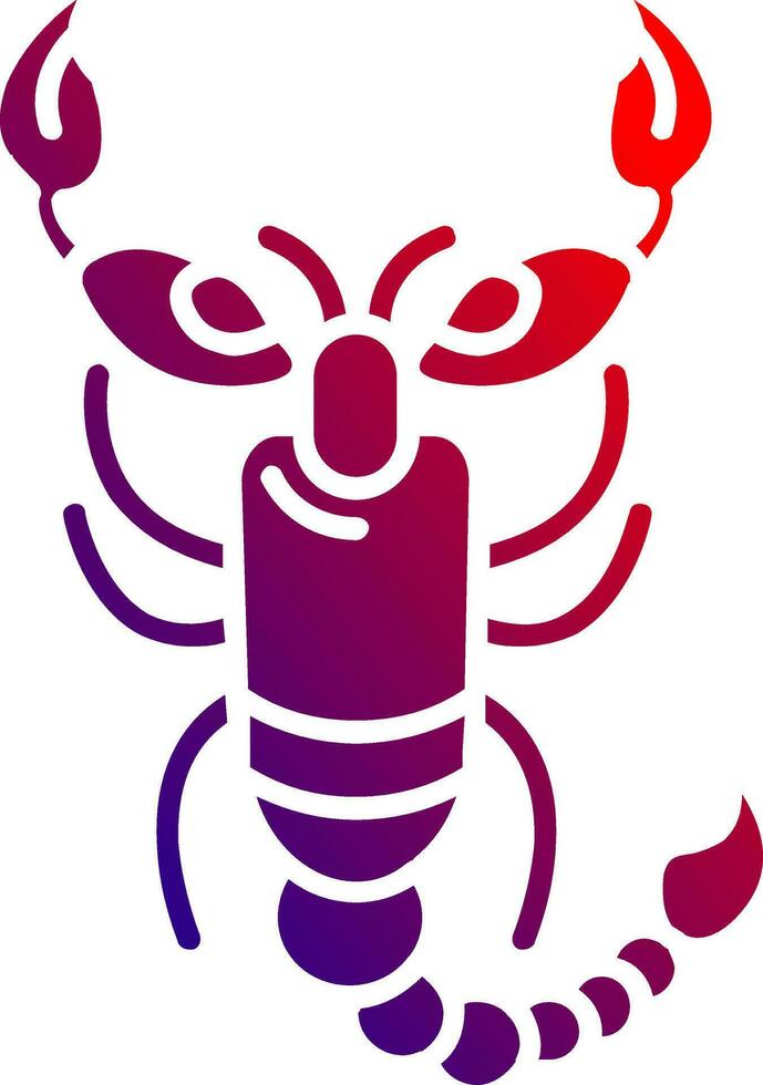 Scorpion Solid Gradient Icon vector