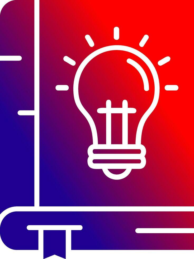 Knowledge Solid Gradient Icon vector
