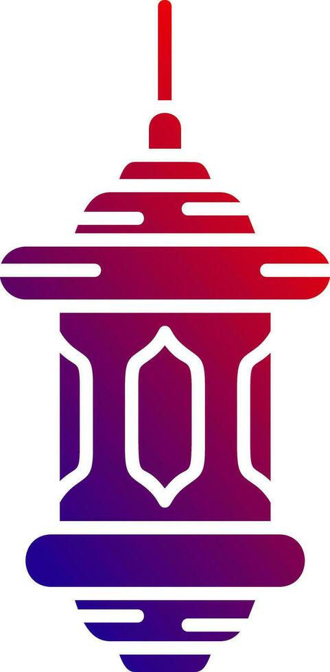 Lantern Solid Gradient Icon vector