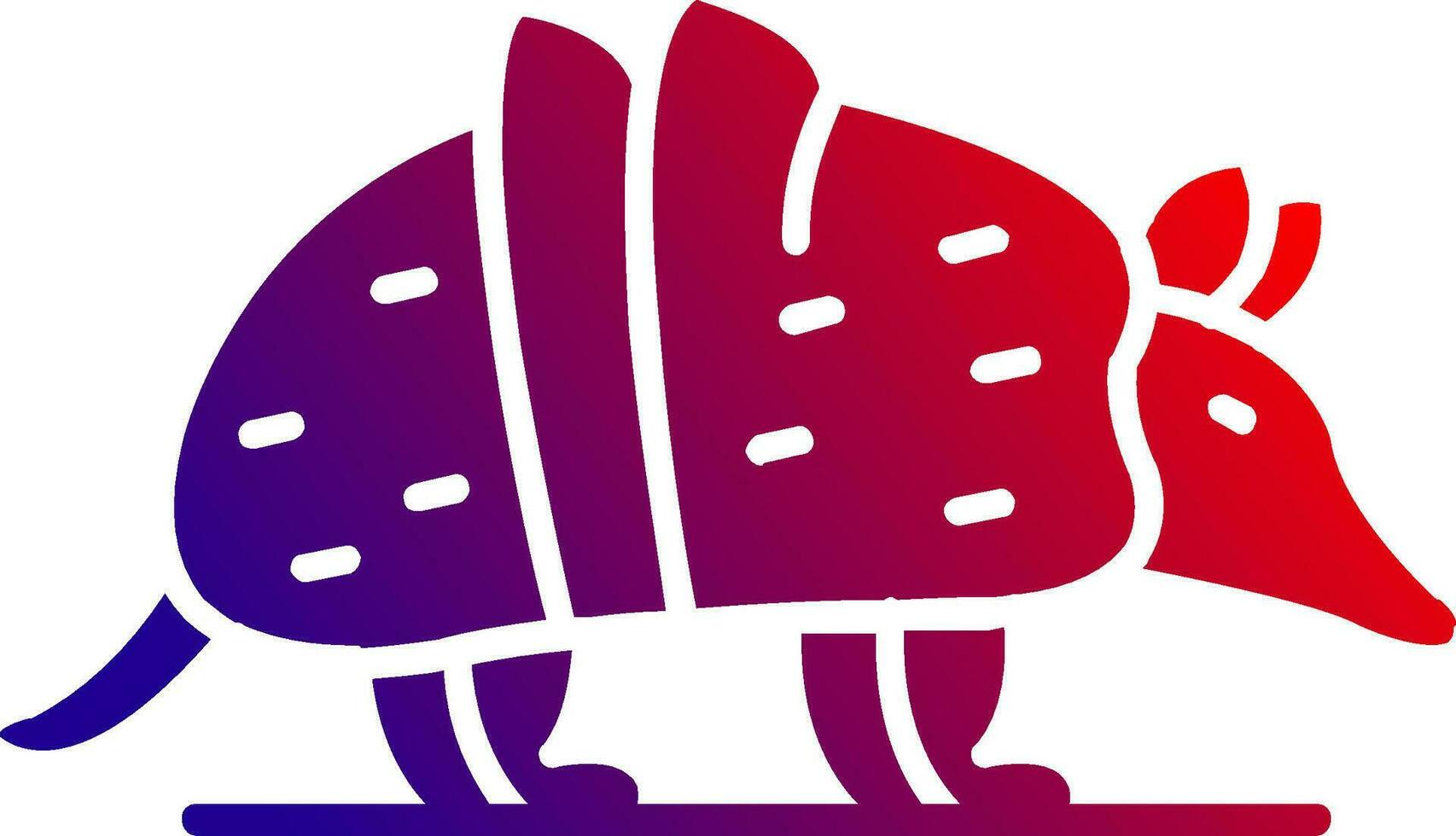 armadillo sólido degradado icono vector