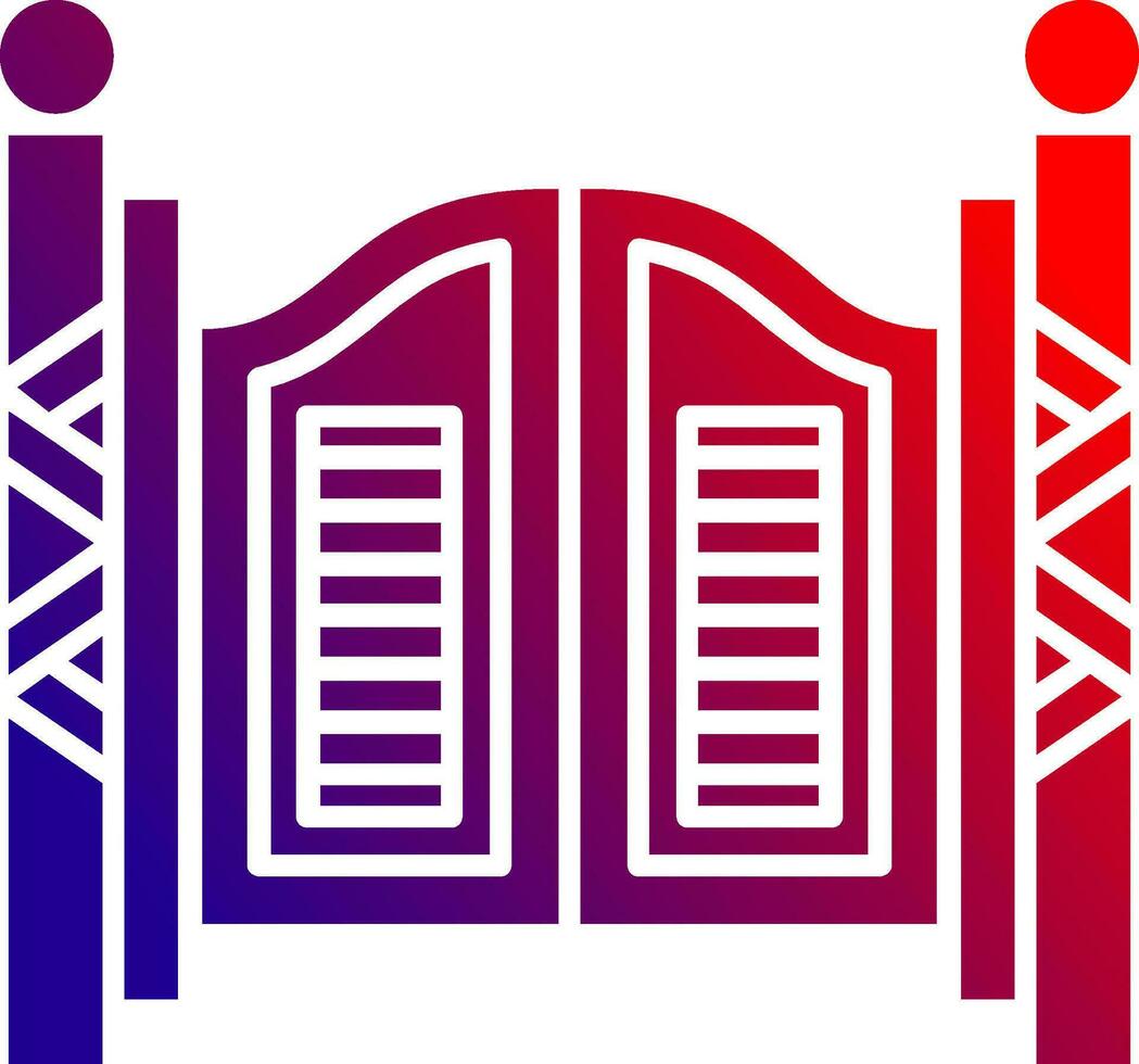 Saloon Solid Gradient Icon vector