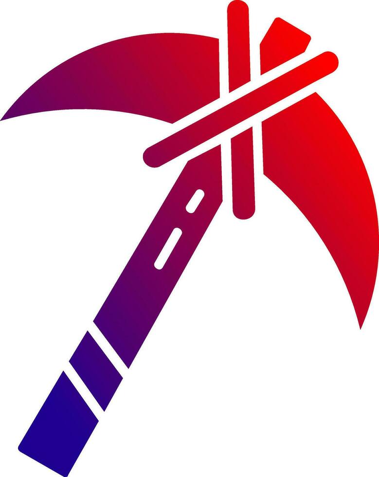Pickaxe Solid Gradient Icon vector
