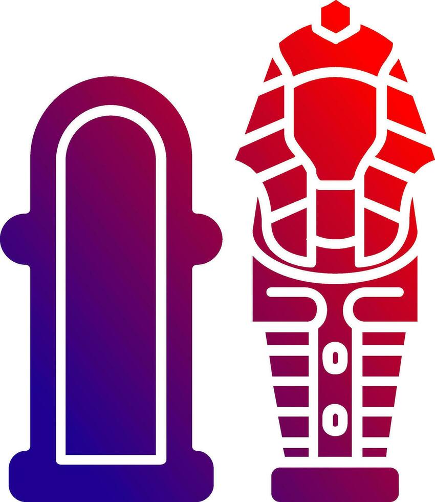 Sarcophagus Solid Gradient Icon vector