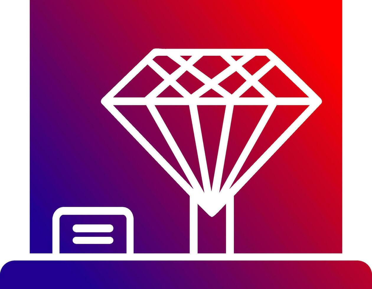 Diamond Solid Gradient Icon vector