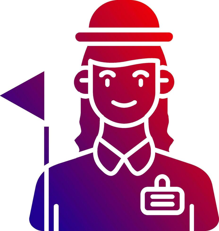 Tour guide Solid Gradient Icon vector