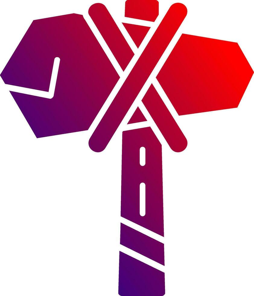 Hammer Solid Gradient Icon vector