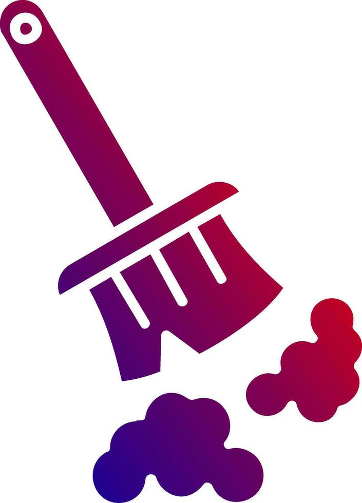 Broom Solid Gradient Icon vector