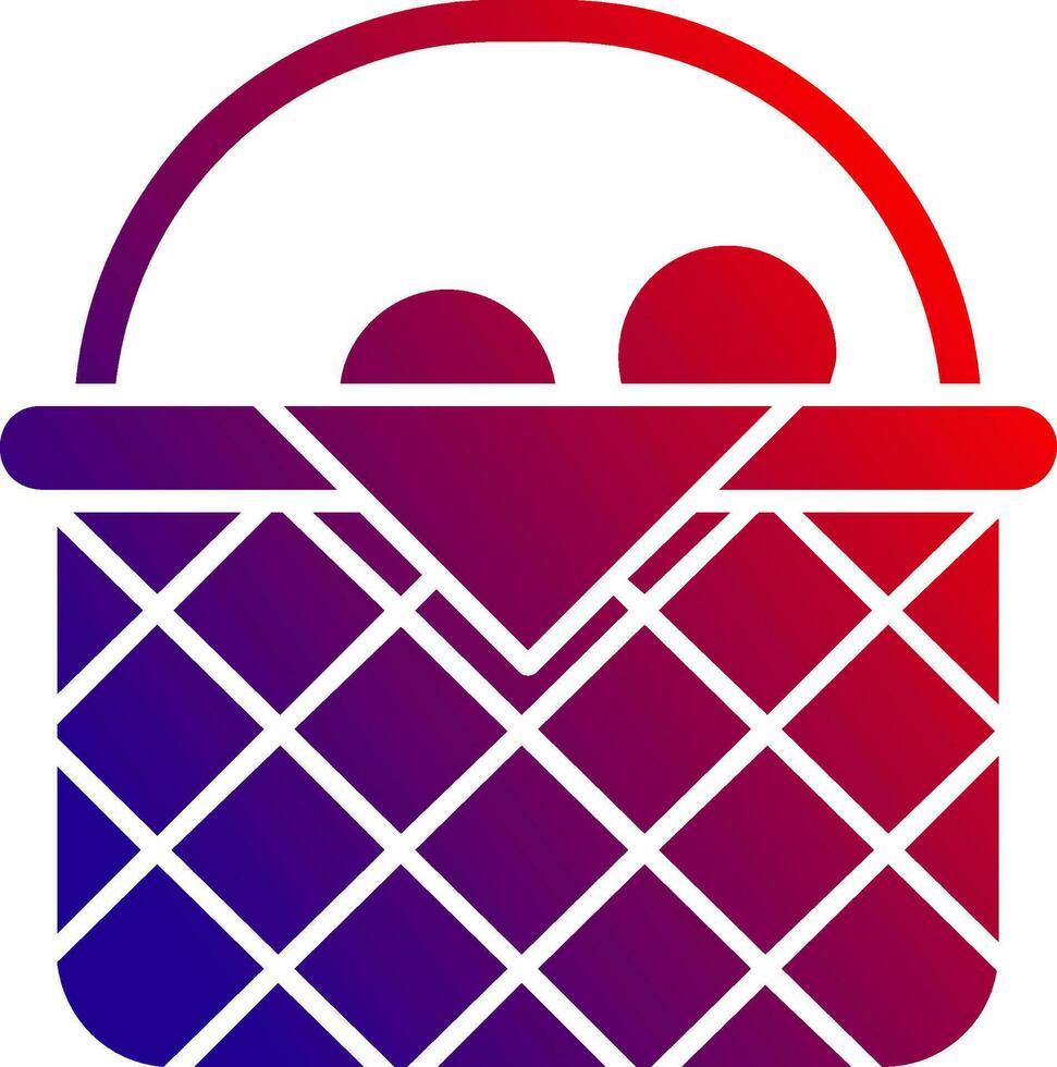 Basket Solid Gradient Icon vector
