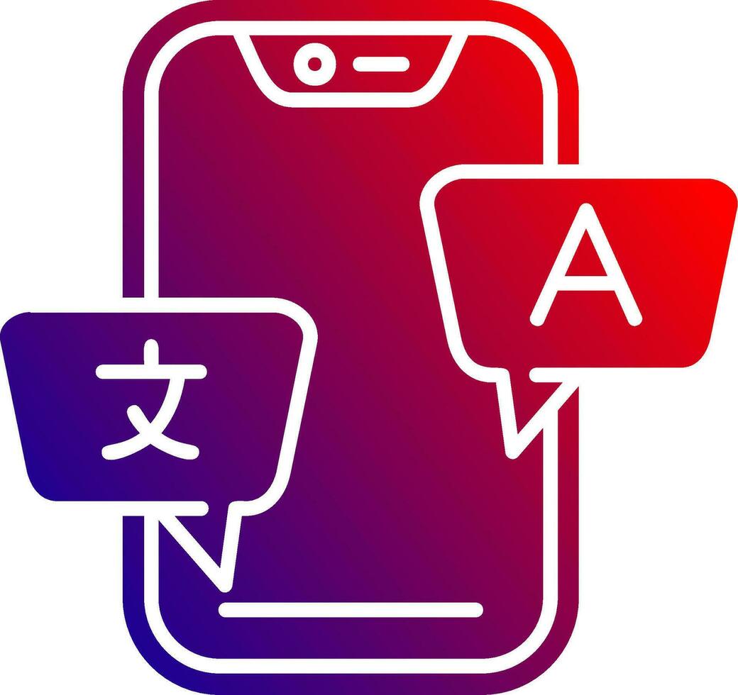 Translate Solid Gradient Icon vector