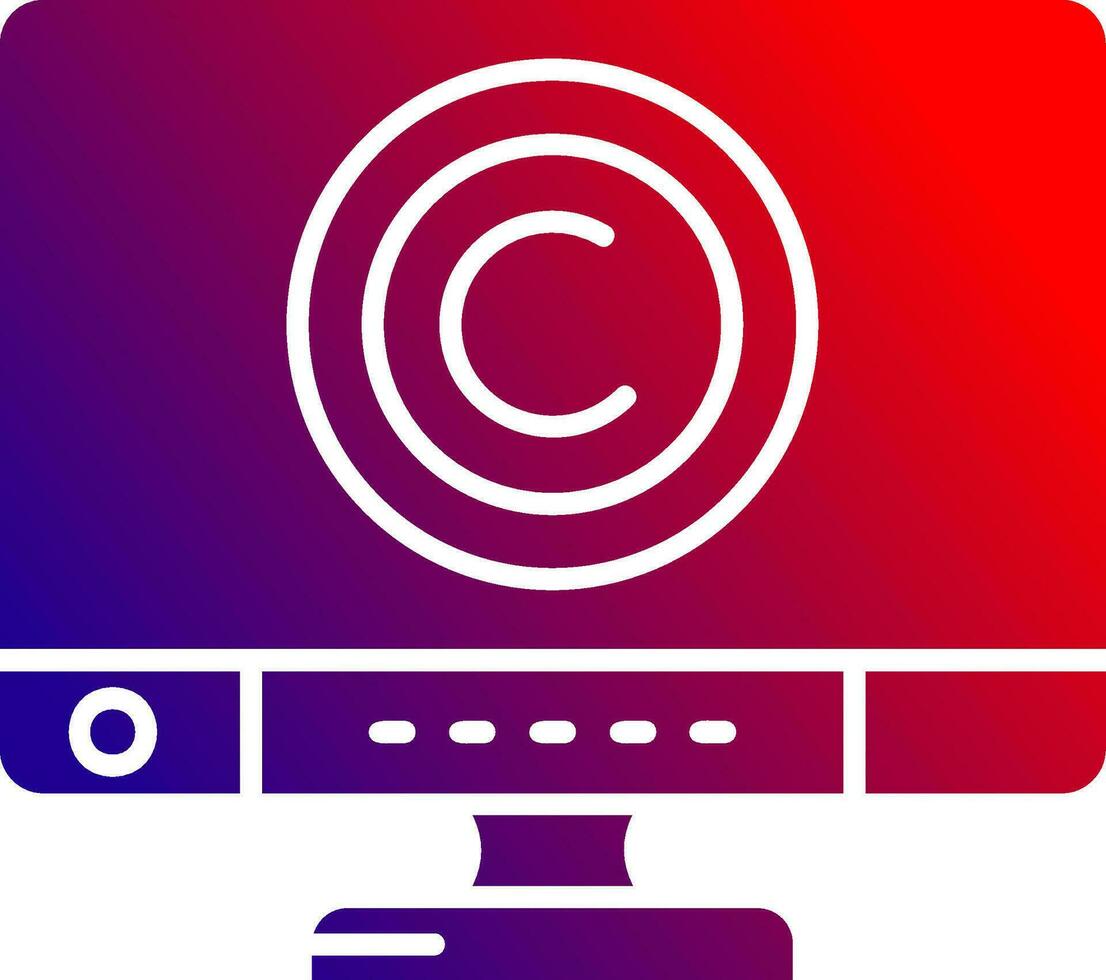 Copyright Solid Gradient Icon vector