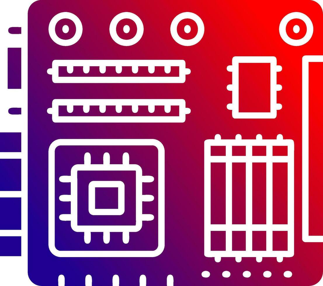 Motherboard Solid Gradient Icon vector