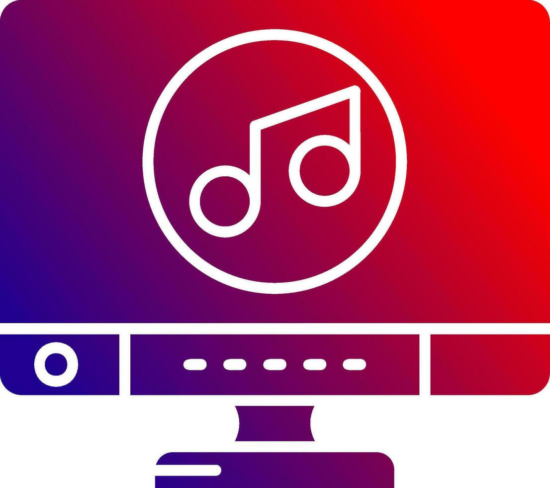 Music Solid Gradient Icon vector