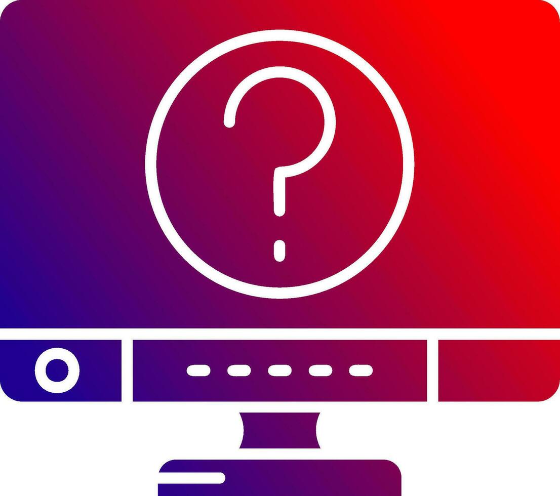 Question Solid Gradient Icon vector