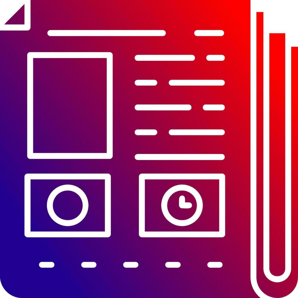 Newspaper Solid Gradient Icon 36994820 Vector Art at Vecteezy