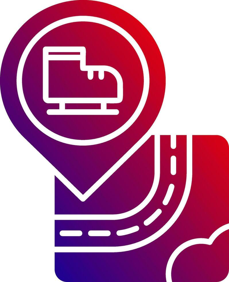 Skate Solid Gradient Icon vector