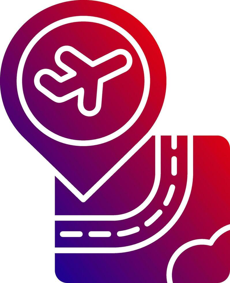 Airport Solid Gradient Icon vector