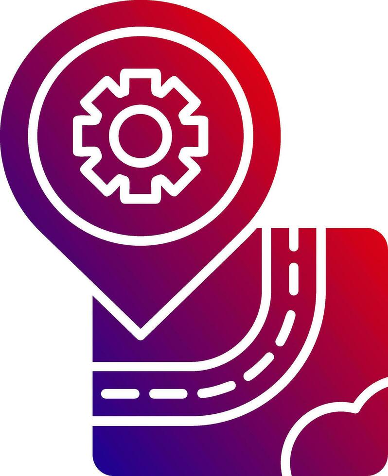 Setting Solid Gradient Icon vector