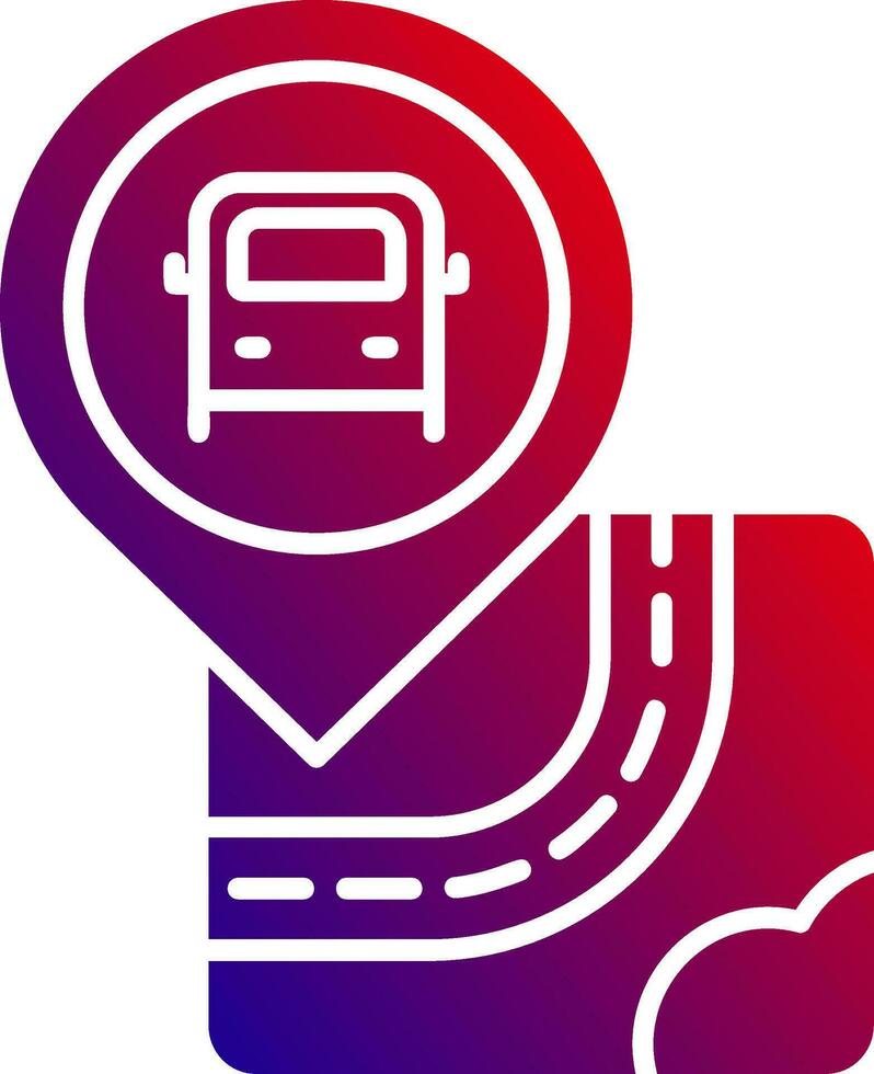 Bus stop Solid Gradient Icon 36994861 Vector Art at Vecteezy
