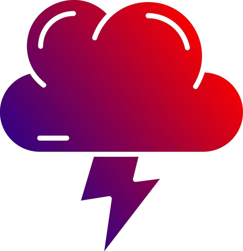 Lightning Solid Gradient Icon vector