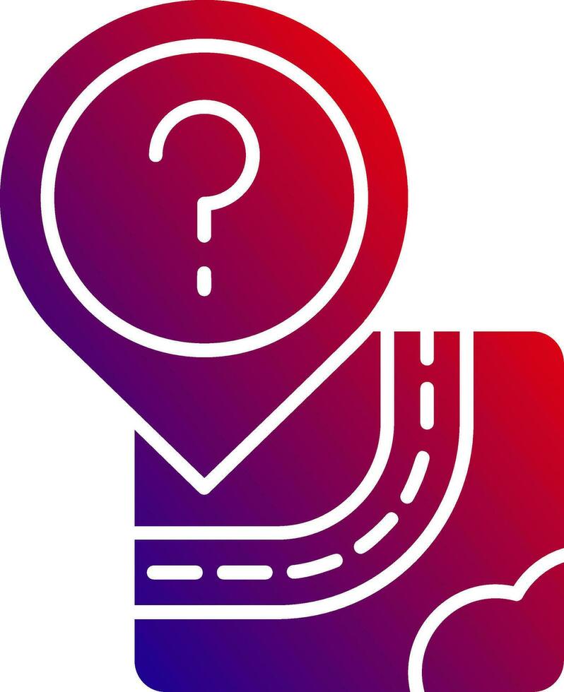 Question Solid Gradient Icon vector