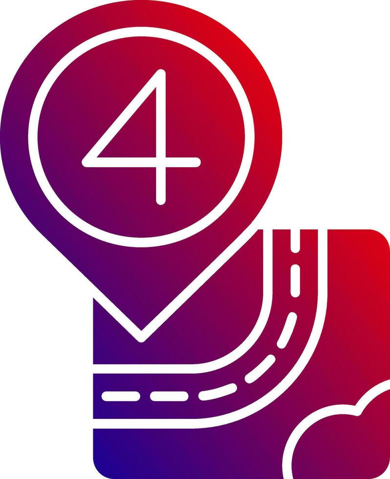 Four Solid Gradient Icon vector