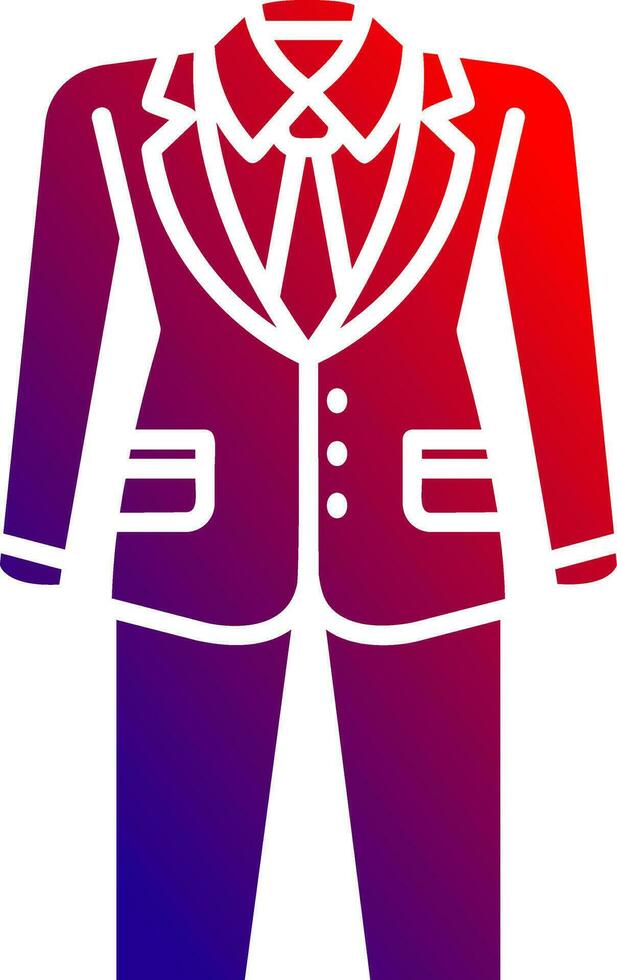 traje sólido degradado icono vector