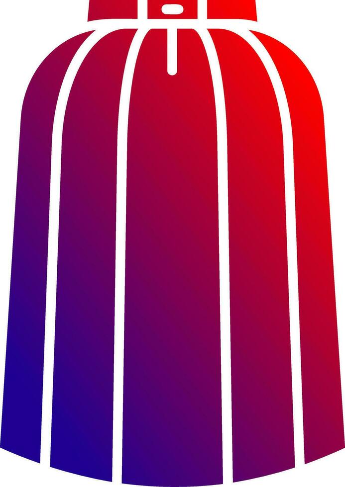 Long skirt Solid Gradient Icon vector