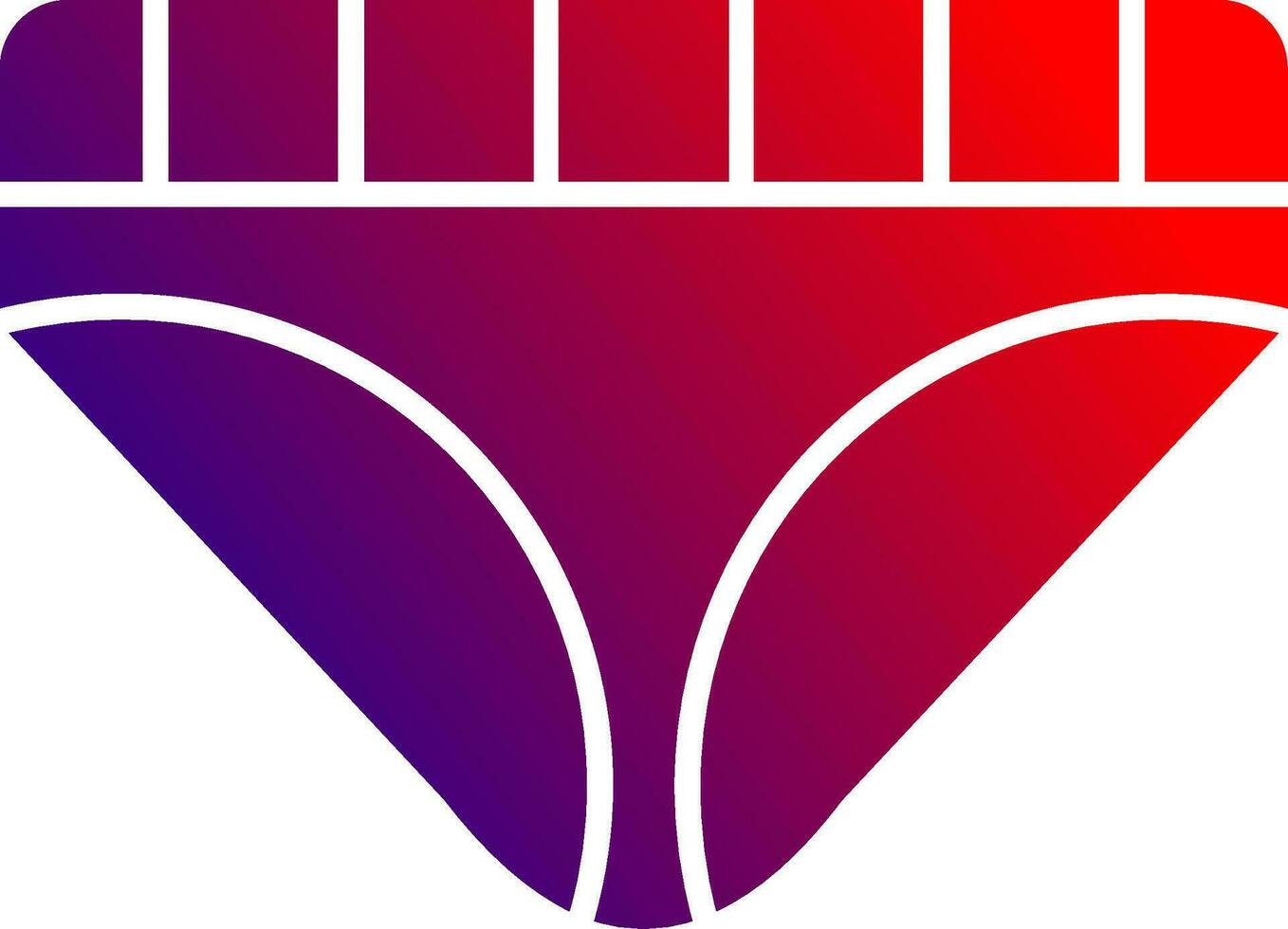 Underwear Solid Gradient Icon vector