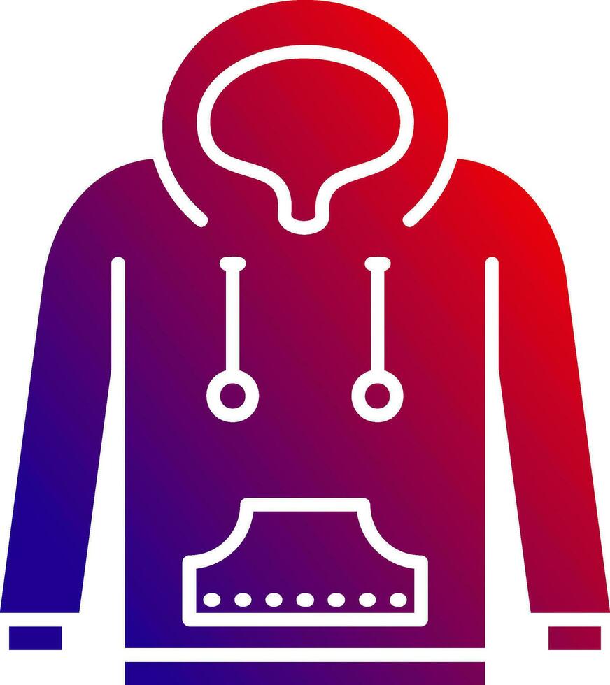 Hoodie Solid Gradient Icon vector