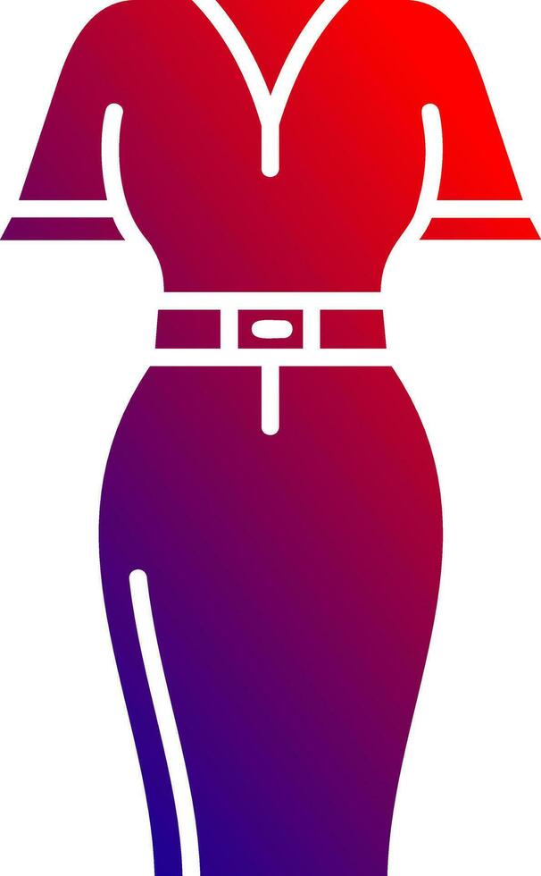 Mini dress Solid Gradient Icon vector