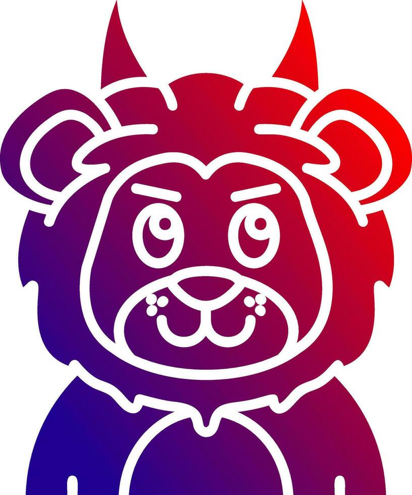 Demon Solid Gradient Icon vector