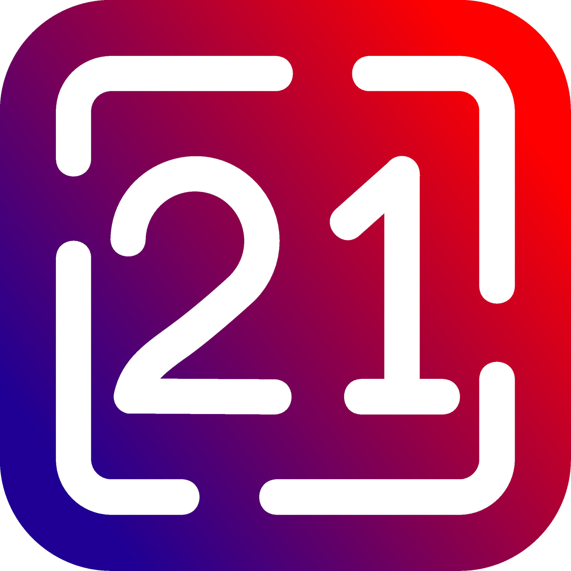 Twenty One Solid Gradient Icon 36995062 Vector Art at Vecteezy